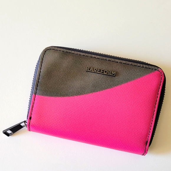 Rareform Handbags - Rareform Wallet 3" x 4 1/2" in Pink and Gray